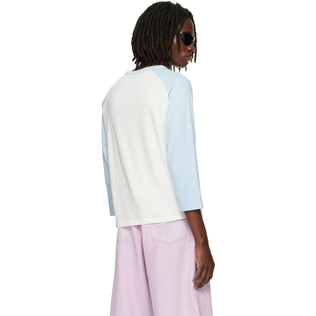 Acne Studios White & Blue Milk Graphic T-shirt