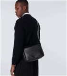 Jil Sander Flap leather messenger bag