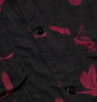 AMIRI - Camp-Collar Printed Matte-Satin Shirt - Men - Black