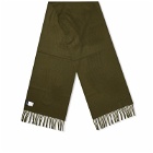 A.P.C. Men's Ambroise Embroidered Logo Scarf in Pine Green