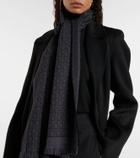 Ferragamo Gancini jacquard wool scarf
