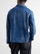 Kartik Research - Embroidered Cotton Chore Jacket - Blue