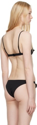Coperni Black Flower Bikini Top