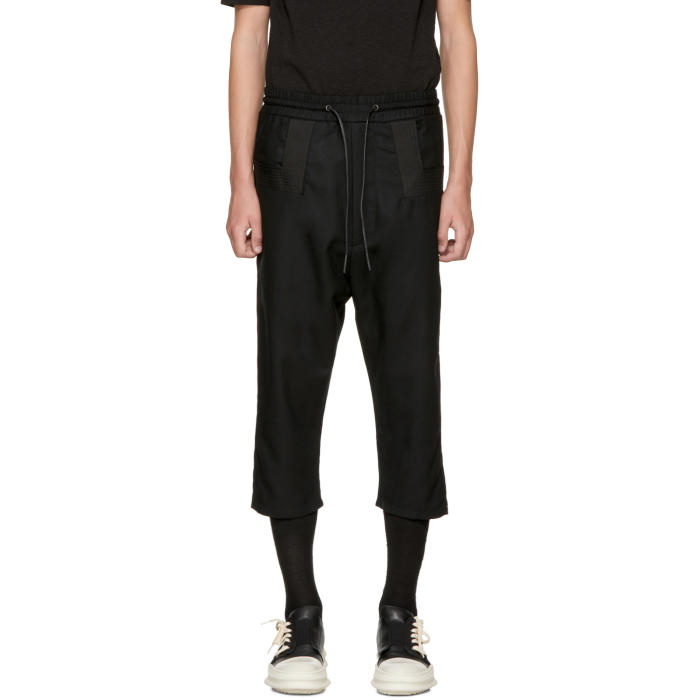 Photo: D.Gnak by Kang.D Black Stitched Pocket Trousers