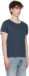 Second/Layer SSENSE Exclusive Navy Ringer T-Shirt
