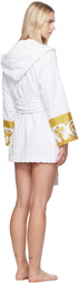 Versace Underwear White 'I Heart Baroque' Robe