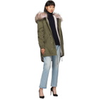 Mr and Mrs Italy Green Fur Midi Jazzy Parka