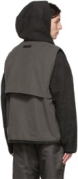 Essentials Black Cotton Vest