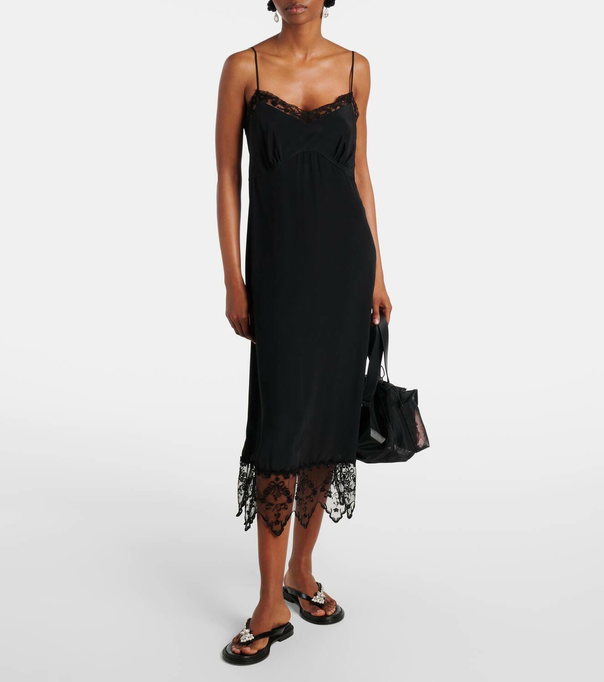 Simone Rocha Embellished leather thong sandals