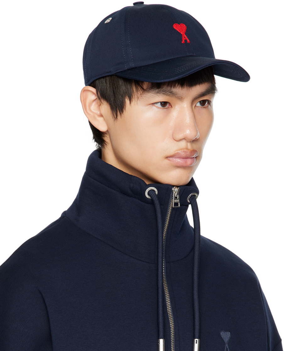 キャップ Ami Paris Ami De Coeur Navy Blue Baseball Cap 20250189_51076153_600.jpg
