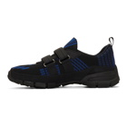 Prada Black and Blue Crossection Sneakers