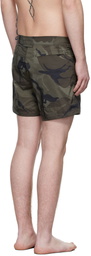 TOM FORD Green Camo Micro Compact Swim Shorts