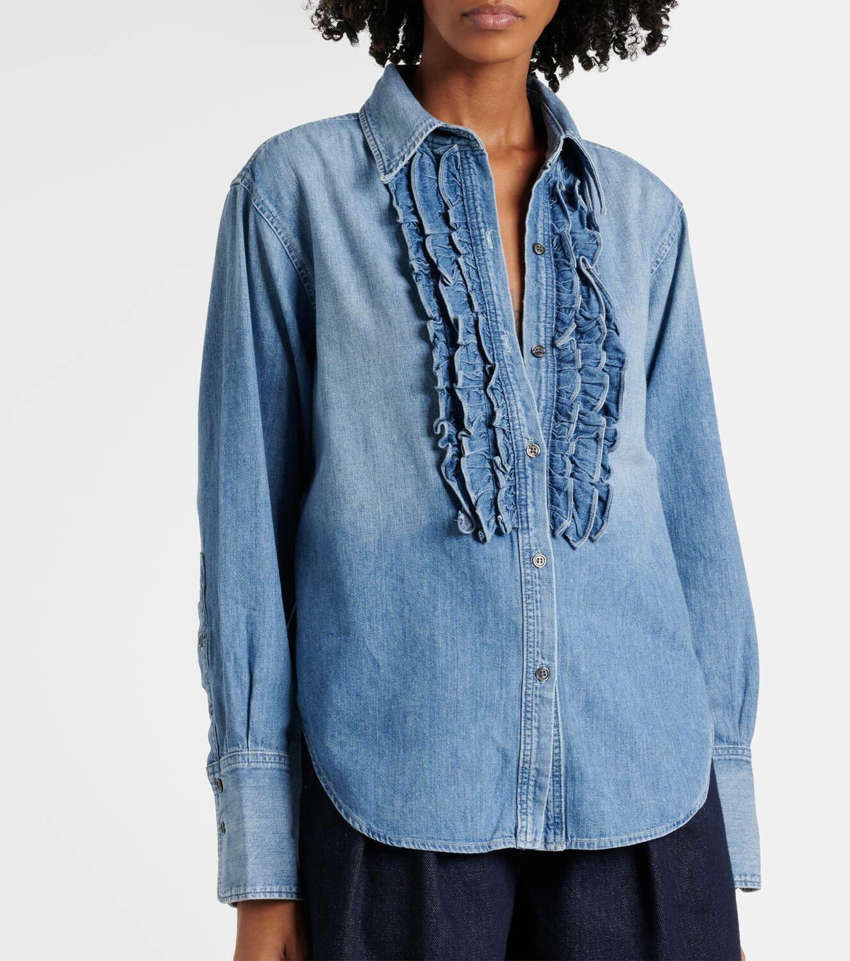 Citizens of Humanity Ruffled denim shirt Citizens of Humanity