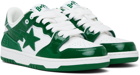 BAPE Green & White SK8 STA #5 Sneakers