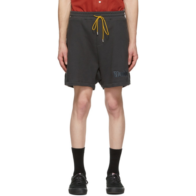 Photo: Rhude Black Logo Sweat Shorts