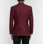 Richard James - Burgundy Silk-Shantung Tuxedo Jacket - Burgundy