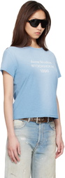 Acne Studios Blue Fitted Logo T-shirt