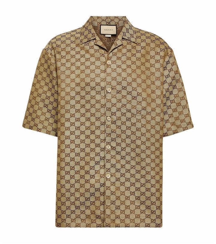 Photo: Gucci GG jacquard linen-blend shirt