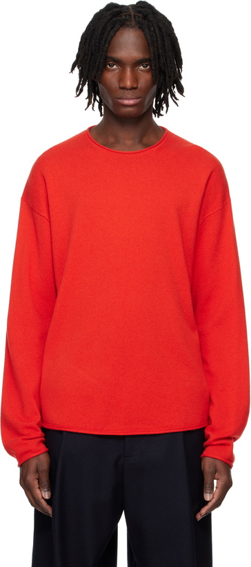 Photo: Guest in Residence Red Oversized Crew Sweater