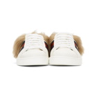 Gucci White Wool-Lined New Ace Sneakers