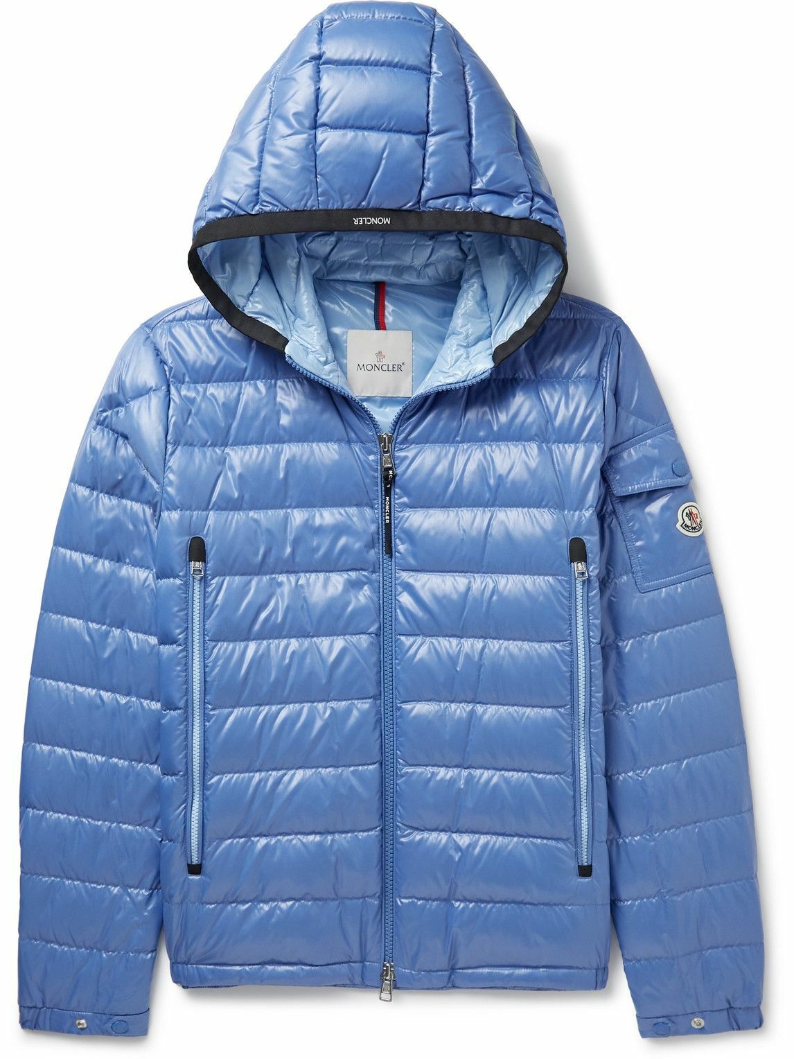 Moncler - Galion Quilted Shell Hooded Down Jacket - Blue Moncler