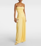 Staud Mariana ruched jersey maxi dress