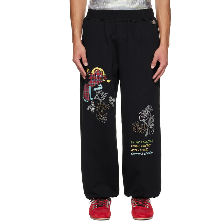 Photo: Chopova Lowena Black Feelings Delight Sweatpants