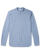 BOGLIOLI - Grandad-Collar Cotton-Chambray Shirt - Blue