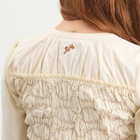 Damson Madder Women's Elliana Smocked Cardigan in Butter