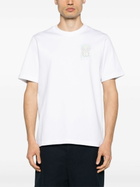Casablanca White Logo Print Organic Cotton T-Shirt