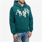 AMIRI Men's Staggered Logo Hoodie in Green