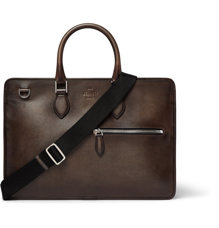 Photo: Berluti - Un Jour Leather Briefcase - Brown
