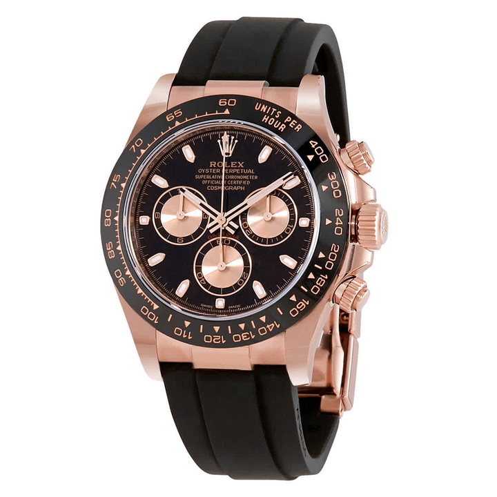 Photo: Rolex Cosmograph Daytona Black Dial Automatic Mens Oysterflex Watch 116515BKPSR