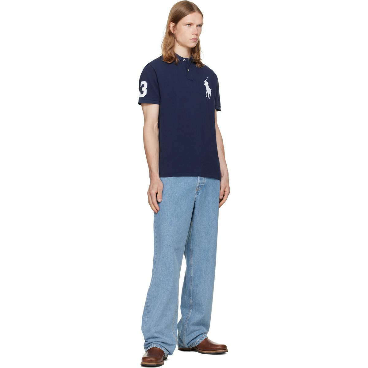 Polo Ralph Lauren Navy Big Pony Mesh Polo