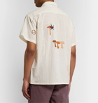 Story Mfg. - Camp-Collar Printed Organic Cotton Shirt - White