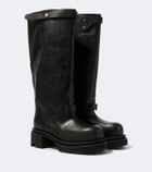 Rick Owens Naska leather knee-high boots