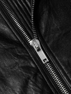 Rick Owens - Waxed-Leather Bomber Jacket - Black