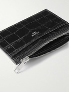 CELINE - Croc-Effect Leather Zipped Cardholder