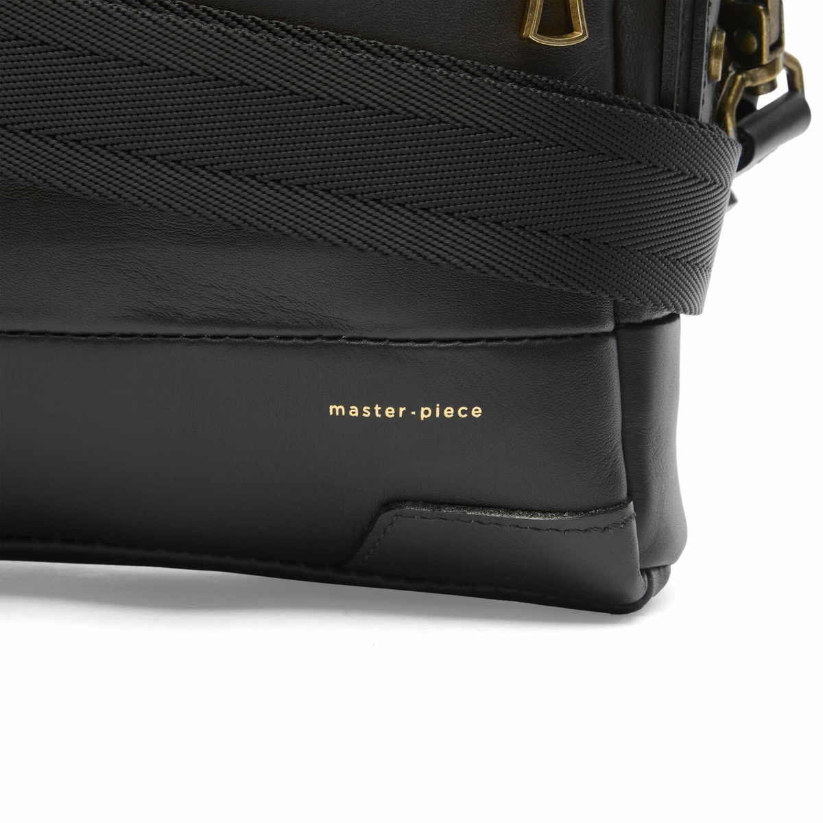 Master-Piece Gloss Leather Shoulder Bag - Small in Black 