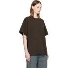 MM6 Maison Margiela Brown Horse Print Cotton T-shirt