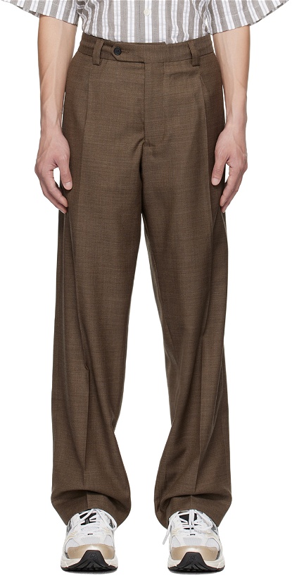 Photo: mfpen Brown Pleated Trousers
