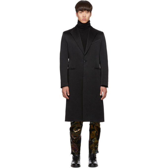 Photo: Givenchy Black Single-Breasted Long Coat