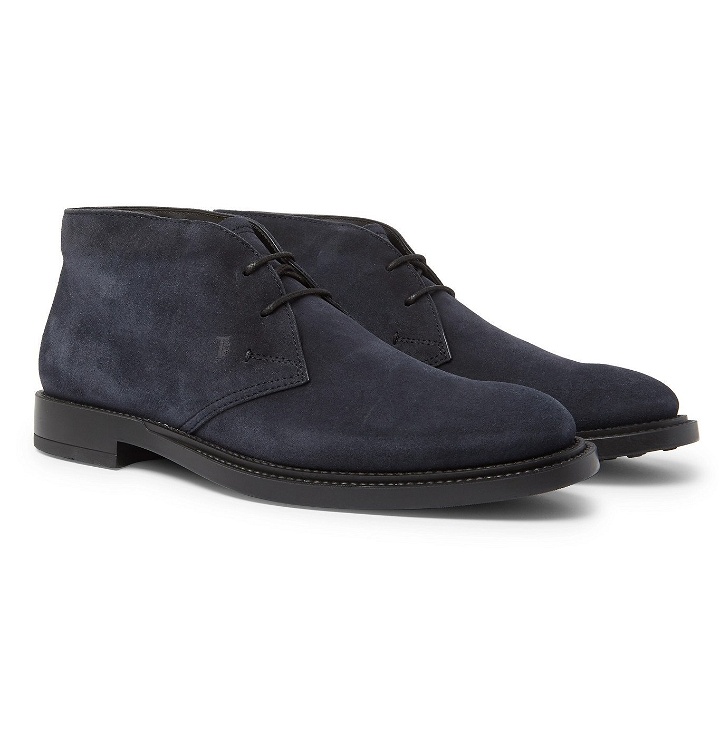 Photo: Tod's - Suede Desert Boots - Blue