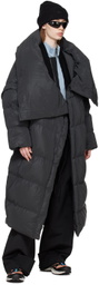 Templa Black Wrap Down Coat