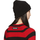 Givenchy Black Embroidered Logo Beanie