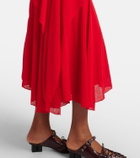 Ganni Draped asymmetric midi dress