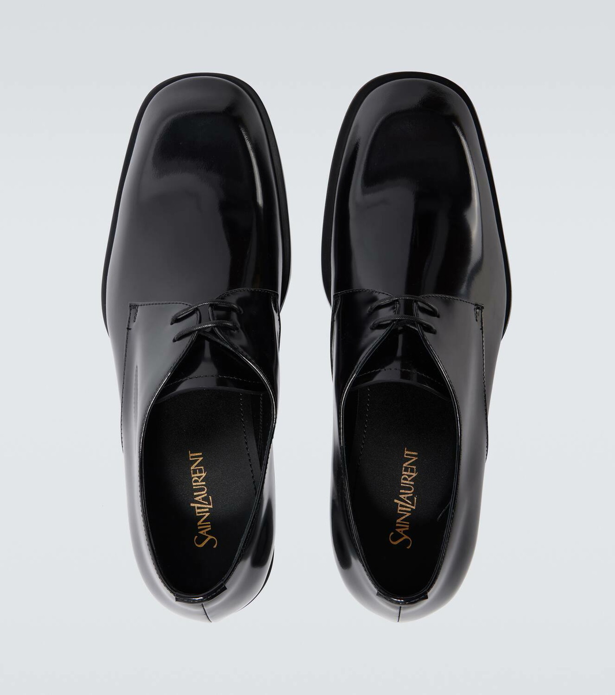 Saint Laurent Vadim polished leather Derby shoes