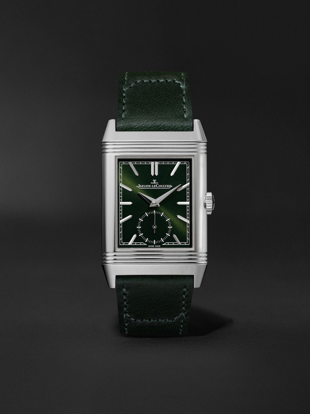Photo: Jaeger-LeCoultre - Reverso Tribute Small Seconds 27.4mm Steel and Leather Watch, Ref. No. Q3978430