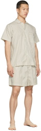 Tekla Poplin Striped Pyjama Shirt