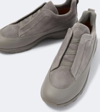 Zegna Triple Stitch Monte suede slip-on sneakers